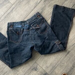 Carven Paris jeans size 30 dark blue denim Designer